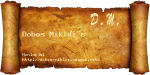 Dobos Miklós névjegykártya